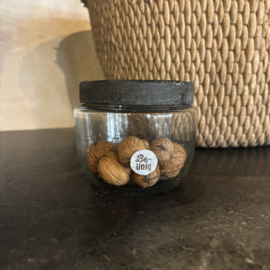 Voorraadpot met houten deksel
