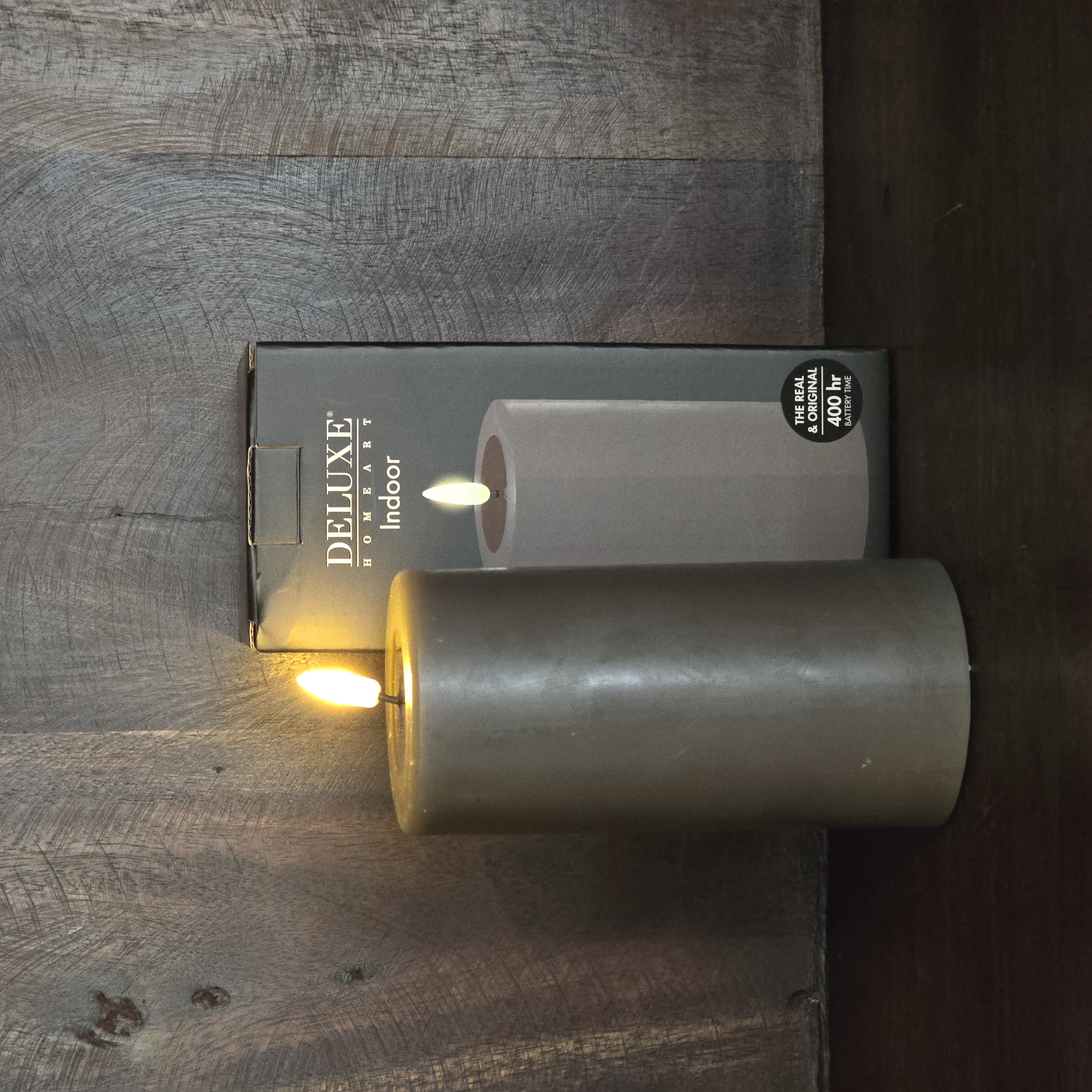 LED STOMPKAARS Ø 7,5 x 15 cm MOKKA