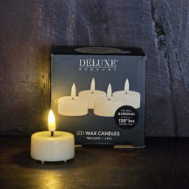 LED WAXINELICHTJES 4 STUKS CREME