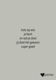 Postkaart trots op wie je bent