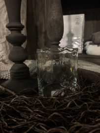 Dutz windlicht met kartelrand en metaalbubbels
