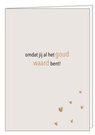 Postkaart omdat jij al het goud waard bent