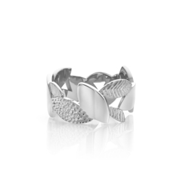 Leaves ring zilver XL