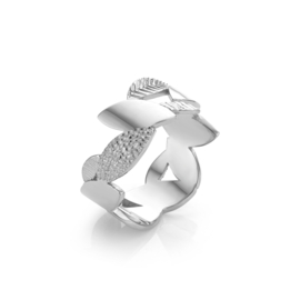 Leaves ring zilver XL
