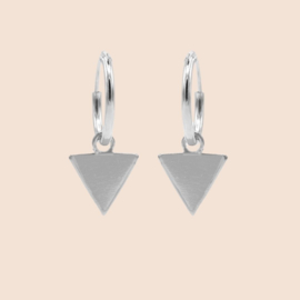 Oorbellen triangel - echt zilver