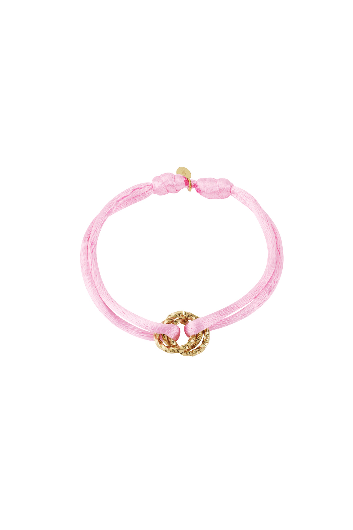 Connected armband touw lichtroze