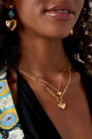 Dubbele ketting met hartjes