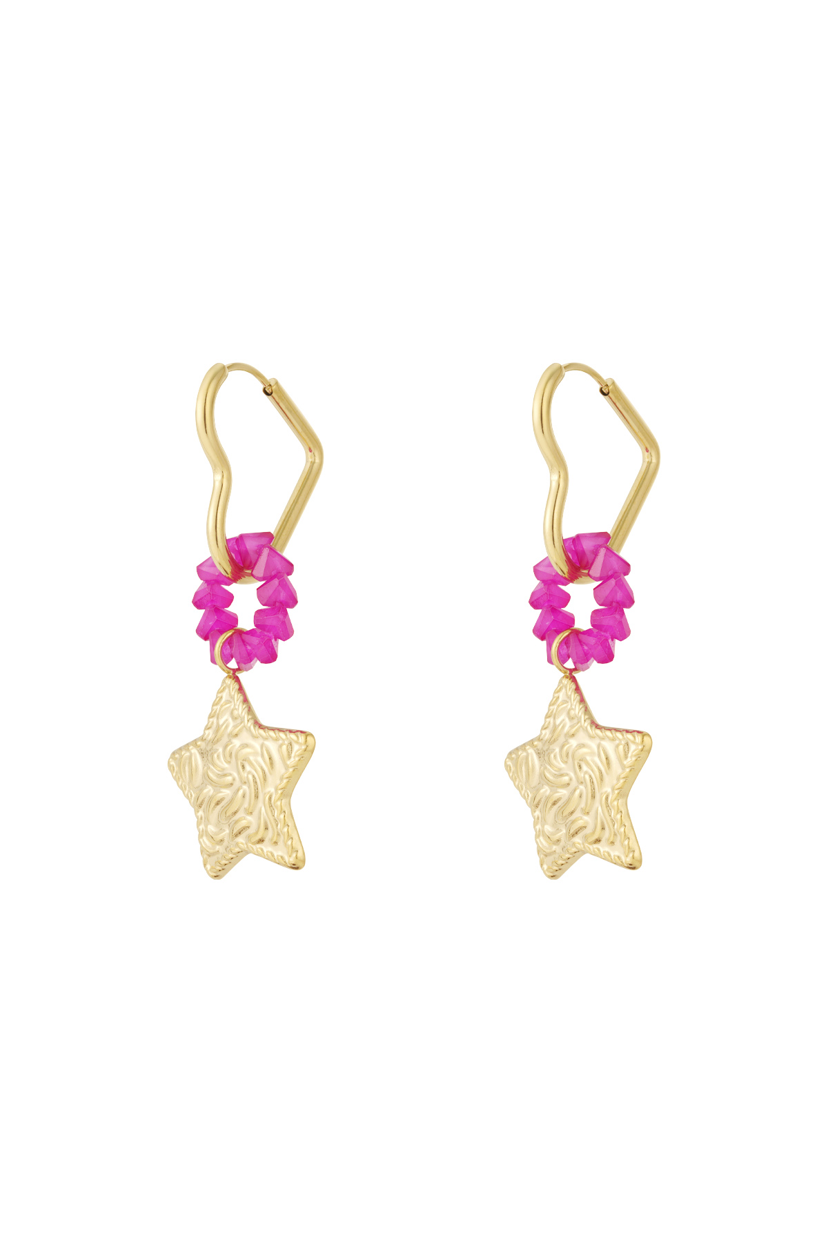 Oorbellen charms hartje ster