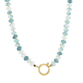 Kralenketting blauw mix