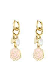Oorbellen pretty rose