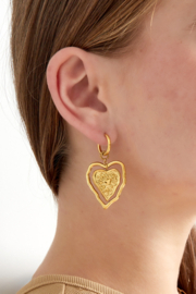 Oorbellen met bedel hart