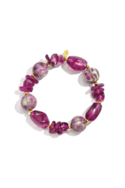 Kralenarmband herfst paars
