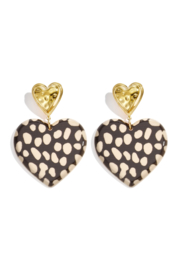 Statement oorbellen panter achtige look hart