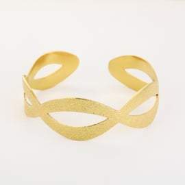 Bovenarm armband goud vlecht -  arm cuff