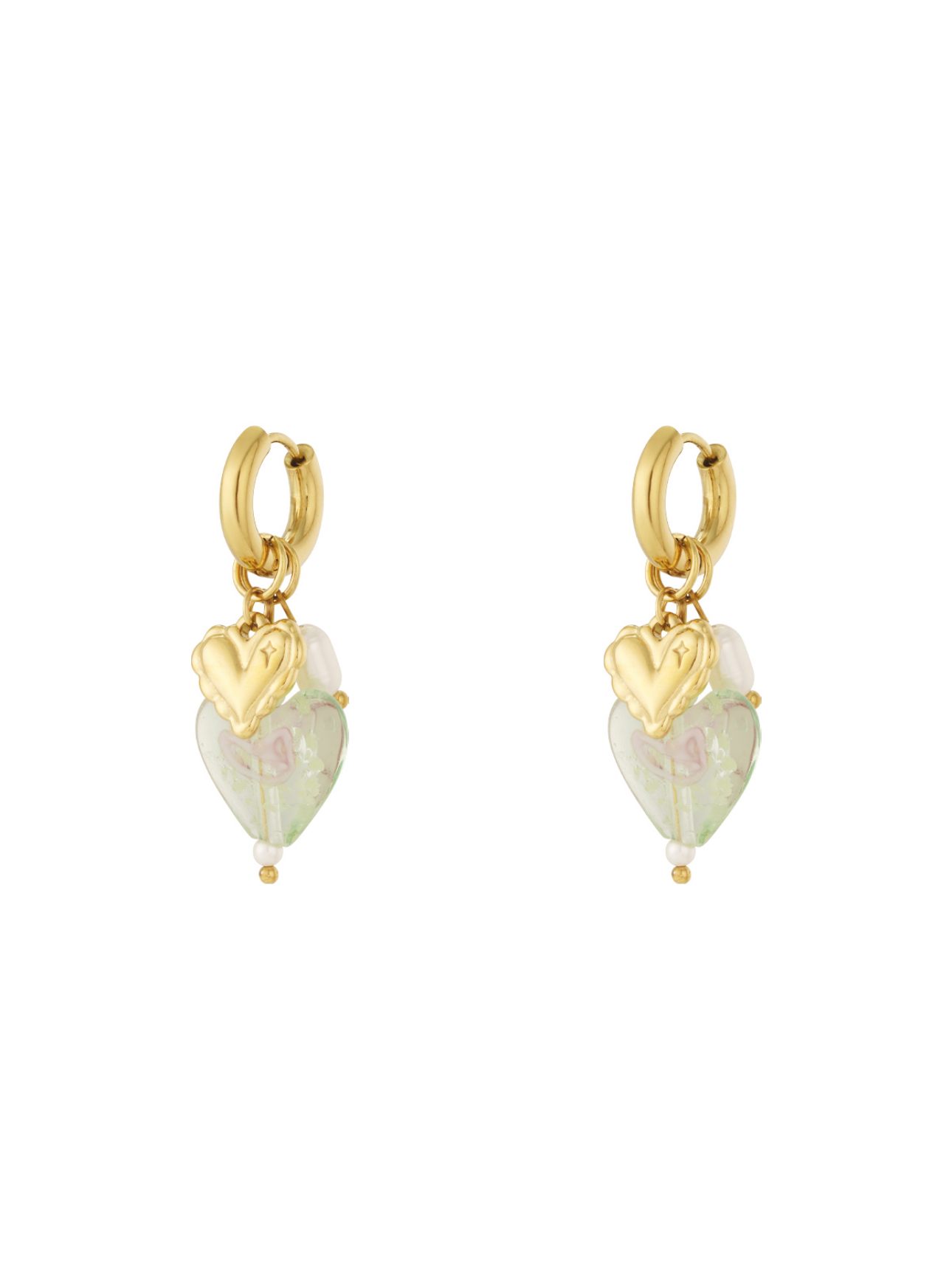 Oorbellen charms pretty hartje