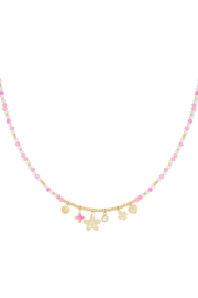 Kralenketting  roze