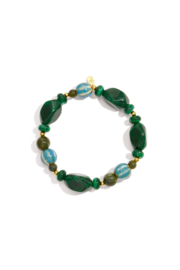 Kralenarmband herfst groen