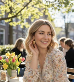 Statement Oorbellen flaming heart