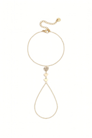 Hand chain armband hartjes in zilver en goud stainless steel