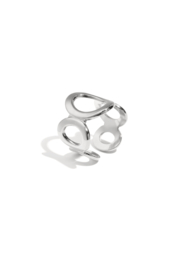 Open cirkel ring zilver
