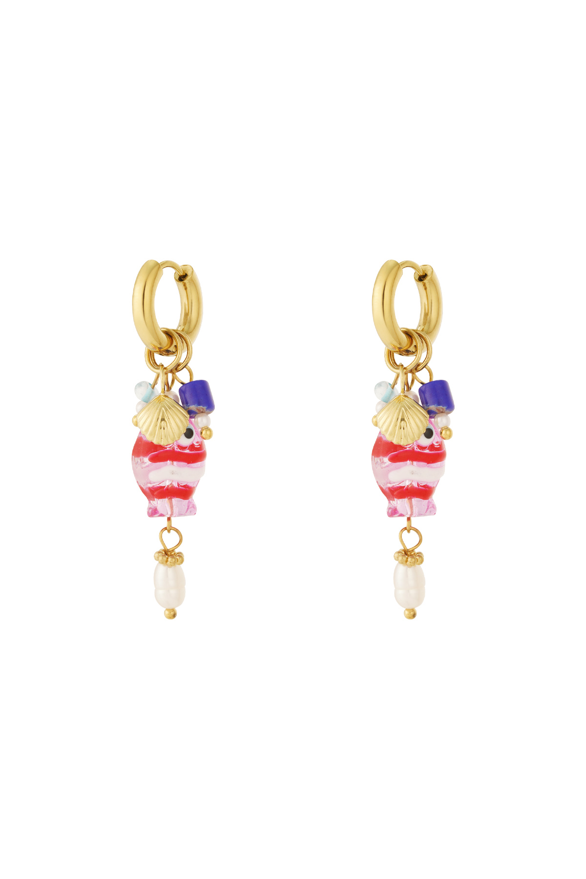Oorbellen charms pretty vis
