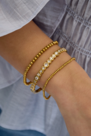 Bangle goud met steentjes