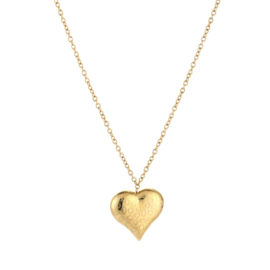 Lange ketting met hart en panterprint