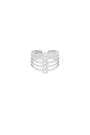 Ring met meerdere lagen en steentjes