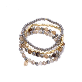 Armbandenset kralen fall grey