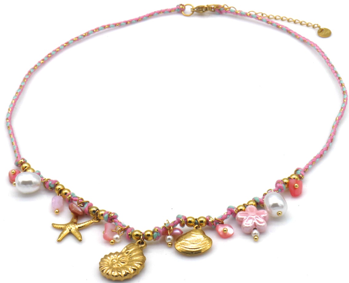Ketting pretty beach pink