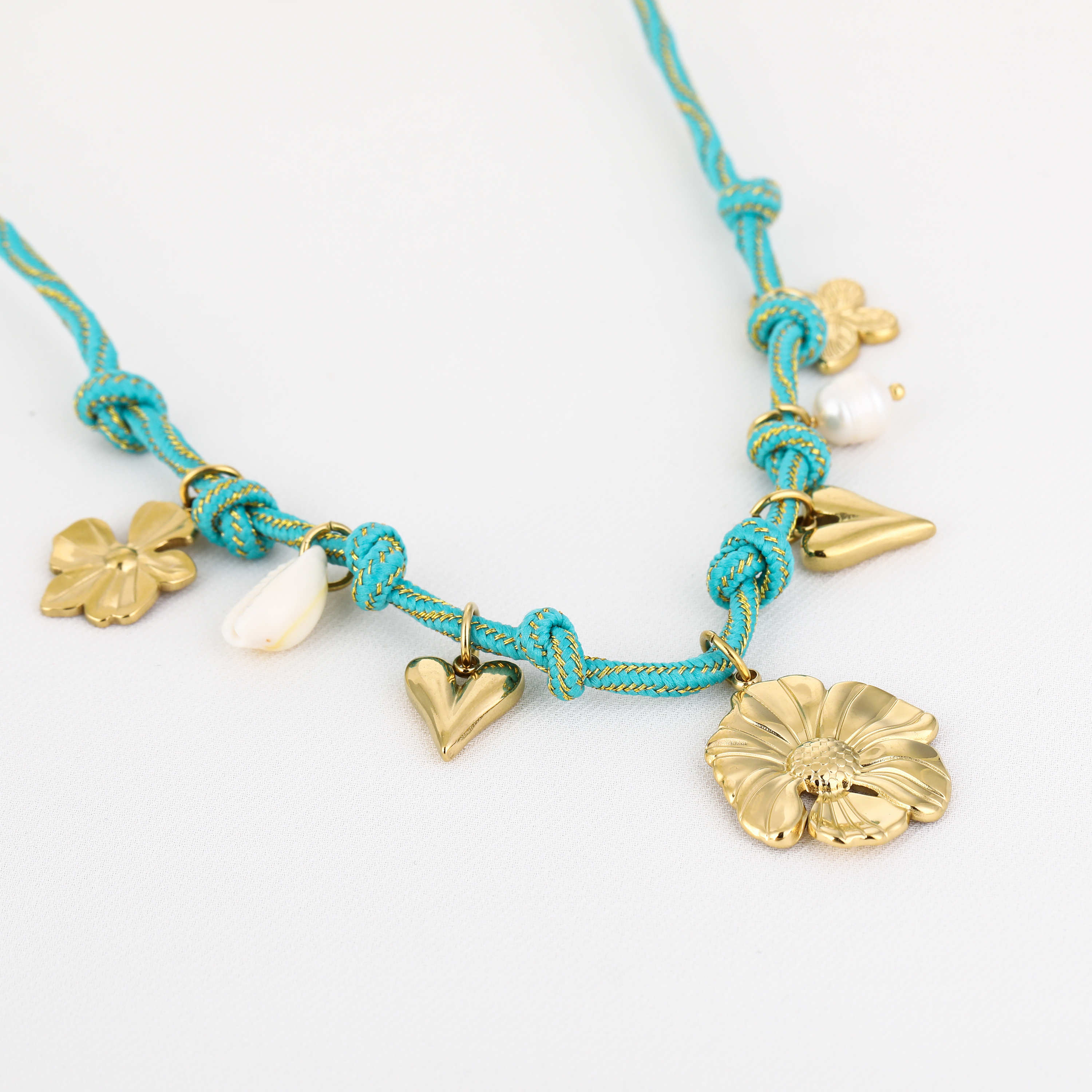 Bedelketting touw flower