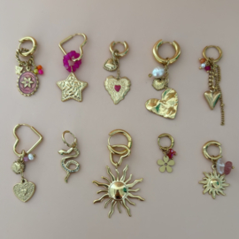 Oorbellen charms hartje ster