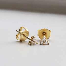 Oorknopjes beauty met steentjes - echt zilver