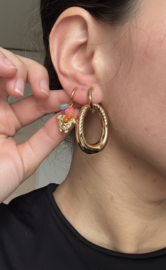 Oorbellen goud stainless steel