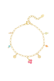 Bedelarmband goud stainless steel