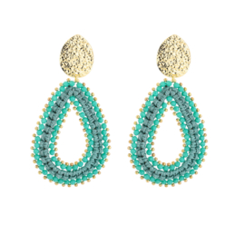 Statement oorbellen mint