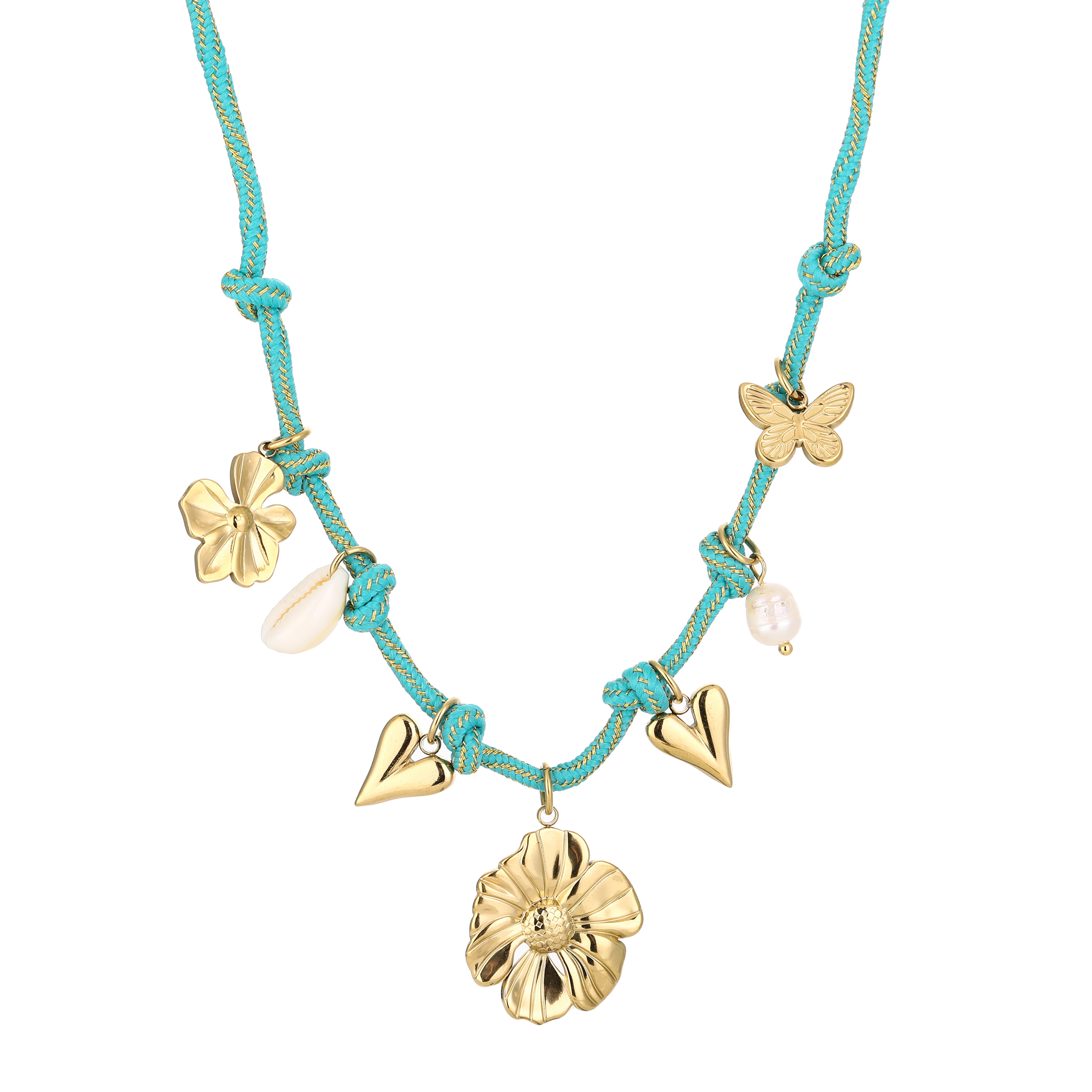 Bedelketting touw flower