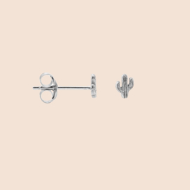 Oorknopjes cactus - echt zilver