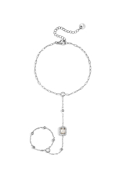 Hand chain armband steentjes in zilver en goud stainless steel
