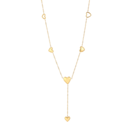 Ketting y vorm harten goud