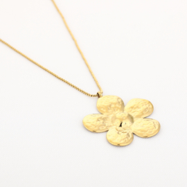 Middel lange ketting met bloem