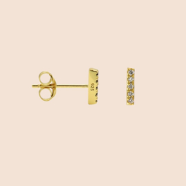 Oorknopjes bling bar - echt zilver