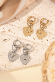 Oorbellen butterfly heart