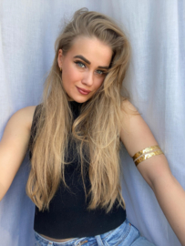Bovenarm armband goud lines -  arm cuff