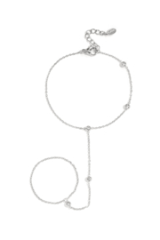 Hand chain armband steentjes in zilver en goud stainless steel