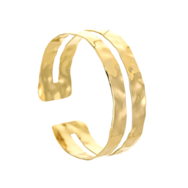 Bovenarm armband goud lines -  arm cuff
