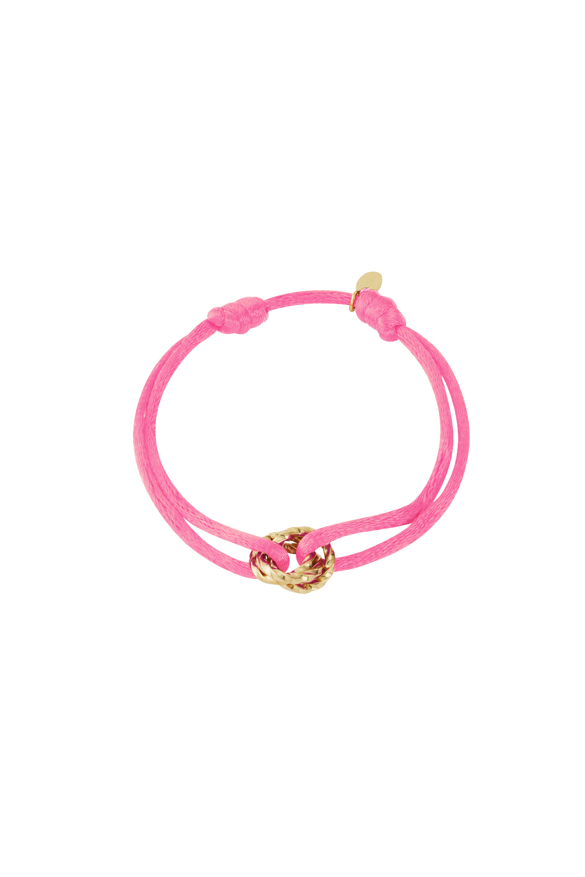Connected armband touw roze