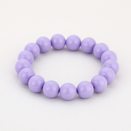 Kralen armband elastiek lila