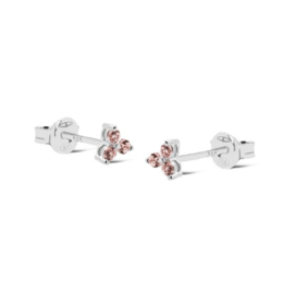 Oorknopjes beauty champagne - echt zilver