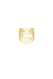 Ring met meerdere lagen en steentjes